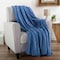Hastings Home Flannel Fleece Throw Blanket, for Couch, Home Decor, Sofa and Chair, Oversized 60"x70", Infinity Blue 948834BJU - alternate 1